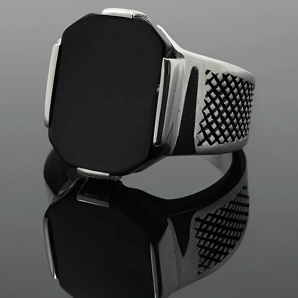 Onyx Silver Ring - Image 4