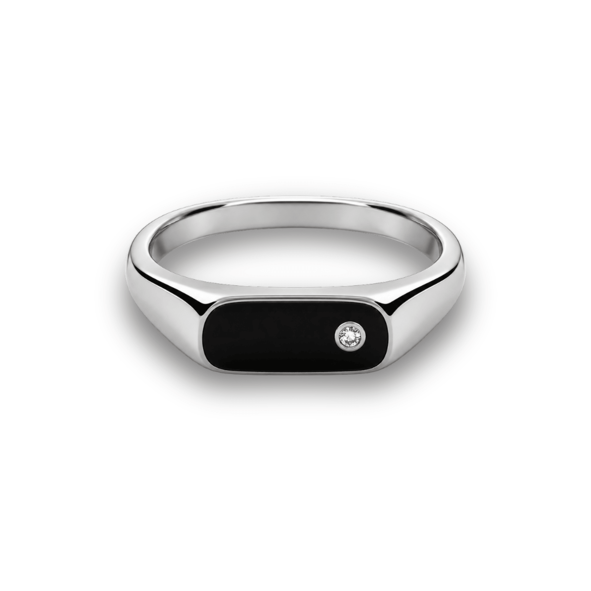 Pax Diamond Ring Gold and Silver Vermeil/Black