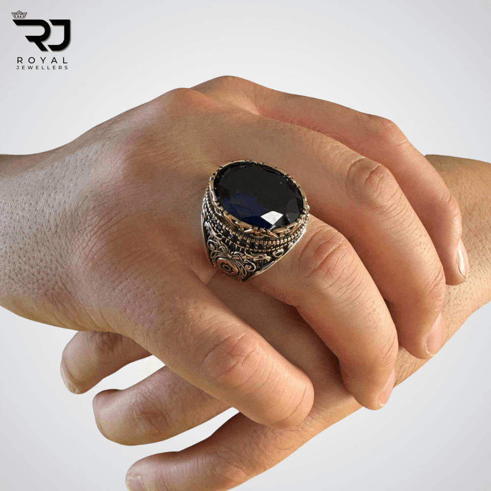 925 Sterling Silver Blue Sapphire Ring - Image 2