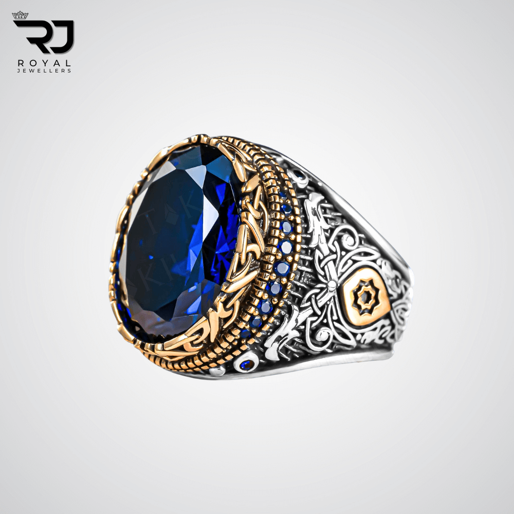 925 Sterling Silver Blue Sapphire Ring - Image 3