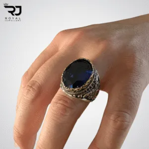 925 Sterling Silver Blue Sapphire Ring