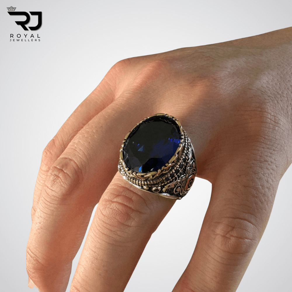 925 Sterling Silver Blue Sapphire Ring - Image 4