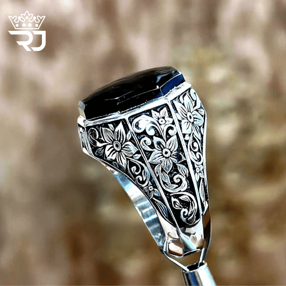 Mystic Bloom 925 Silver Agate Ring - Image 4