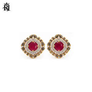 Royal Ruby Radiance Earrings 925 Silver