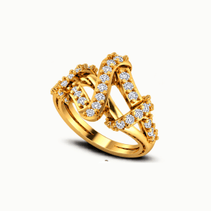 Golden Infinity Sparkle Ring