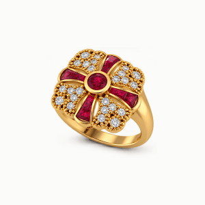 Crimson Royale Statement Ring